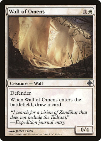 Wall of Omens [Rise of the Eldrazi] | Arkham Games and Comics
