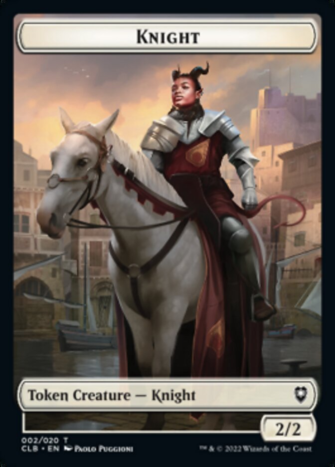 Treasure // Knight Double-sided Token [Commander Legends: Battle for Baldur's Gate Tokens] | Arkham Games and Comics