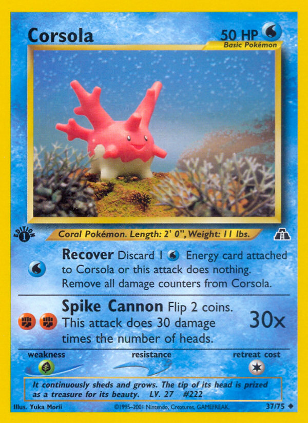 Corsola (37/75) [Neo Discovery 1st Edition] | Arkham Games and Comics