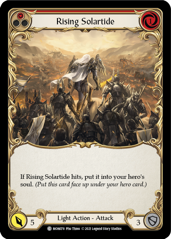 Rising Solartide (Red) [MON078-RF] (Monarch)  1st Edition Rainbow Foil | Arkham Games and Comics