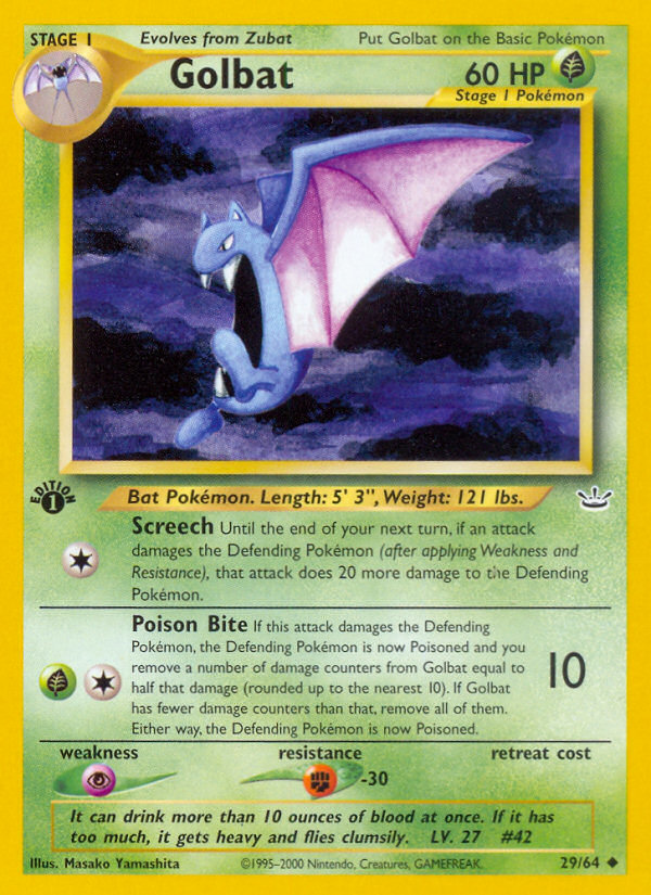 Golbat (29/64) [Neo Revelation 1st Edition] | Arkham Games and Comics