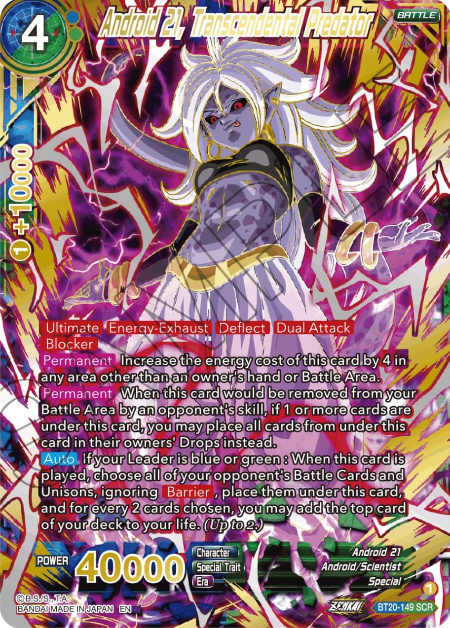 Android 21, Transcendental Predator (SPR) (BT20-149) [Power Absorbed] | Arkham Games and Comics