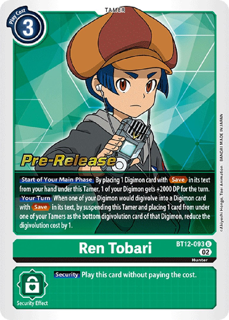 Ren Tobari [BT12-093] [Across Time Pre-Release Cards] | Arkham Games and Comics