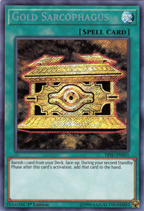 Gold Sarcophagus [HISU-EN051] Secret Rare | Arkham Games and Comics