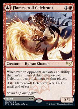 Flamescroll Celebrant // Revel in Silence [Strixhaven: School of Mages] | Arkham Games and Comics
