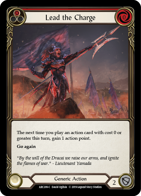Lead the Charge (Red) [ARC209-C] (Arcane Rising)  1st Edition Rainbow Foil | Arkham Games and Comics