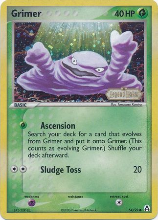 Grimer (54/92) (Stamped) [EX: Legend Maker] | Arkham Games and Comics