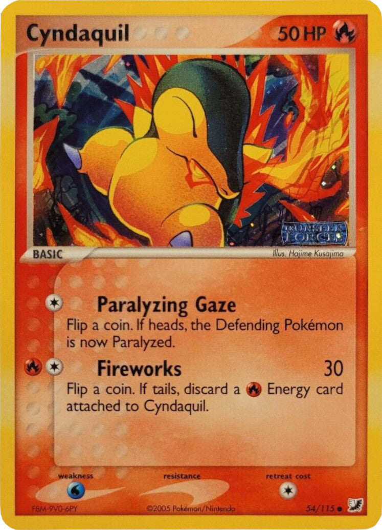 Cyndaquil (54/115) (Stamped) [EX: Unseen Forces] | Arkham Games and Comics