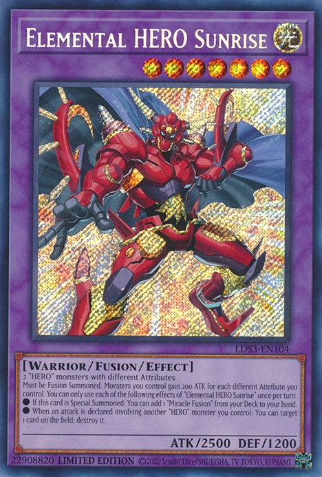 Elemental HERO Sunrise [LDS3-EN104] Secret Rare | Arkham Games and Comics