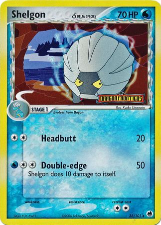 Shelgon (38/101) (Delta Species) (Stamped) [EX: Dragon Frontiers] | Arkham Games and Comics