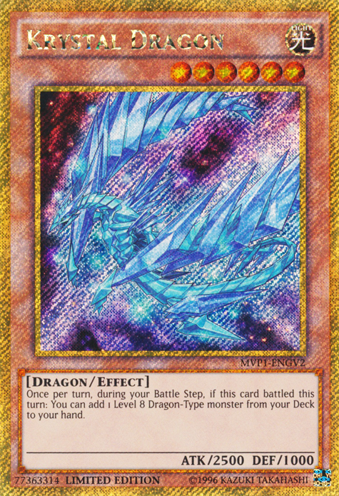 Krystal Dragon [MVP1-ENGV2] Gold Secret Rare | Arkham Games and Comics