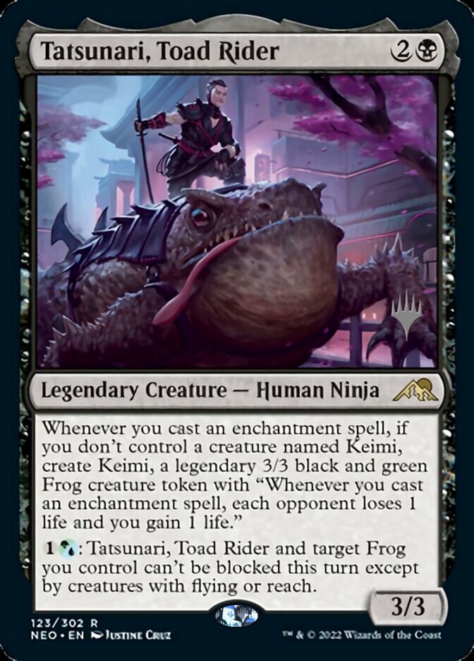 Tatsunari, Toad Rider (Promo Pack) [Kamigawa: Neon Dynasty Promos] | Arkham Games and Comics