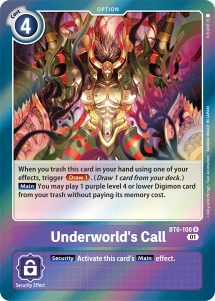 Underworld's Call [BT6-108] [Double Diamond] | Arkham Games and Comics