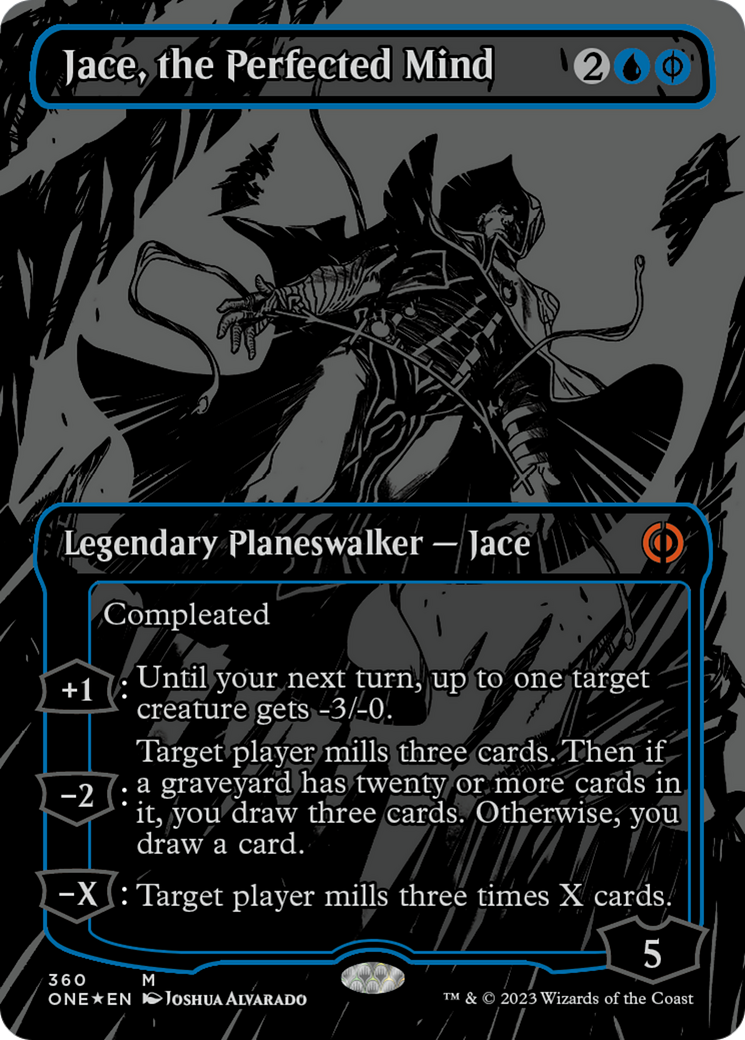 Jace, the Perfected Mind (Oil Slick Raised Foil) [Phyrexia: All Will Be One] | Arkham Games and Comics
