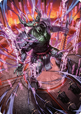 Hidetsugu, Devouring Chaos Art Card [Kamigawa: Neon Dynasty Art Series] | Arkham Games and Comics