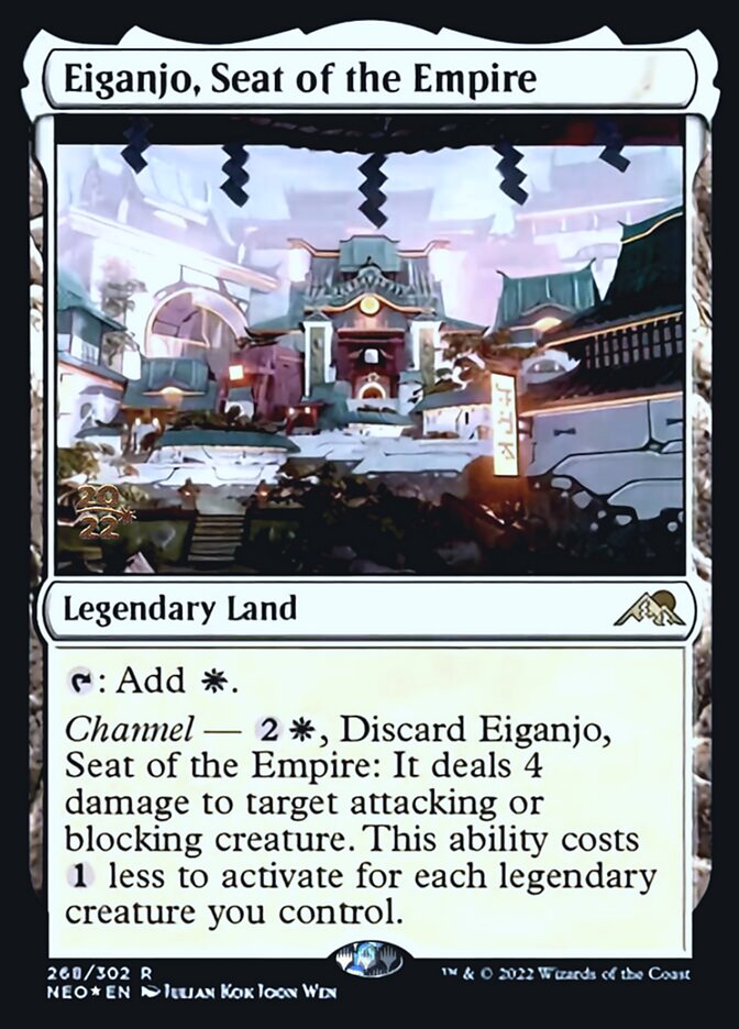 Eiganjo, Seat of the Empire [Kamigawa: Neon Dynasty Prerelease Promos] | Arkham Games and Comics