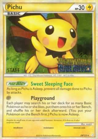 Pichu (28/123) (Staff Prerelease Promo) [Nintendo: Black Star Promos] | Arkham Games and Comics