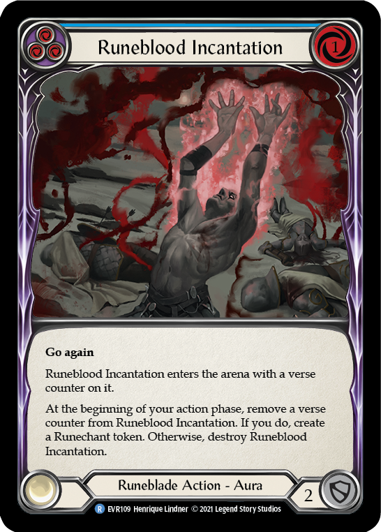 Runeblood Incantation (Blue) [EVR109] (Everfest)  1st Edition Rainbow Foil | Arkham Games and Comics