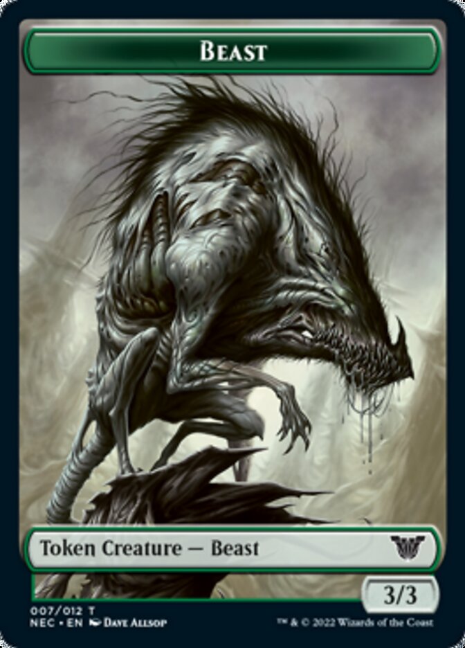 Beast // Treasure Double-sided Token [Kamigawa: Neon Dynasty Commander Tokens] | Arkham Games and Comics