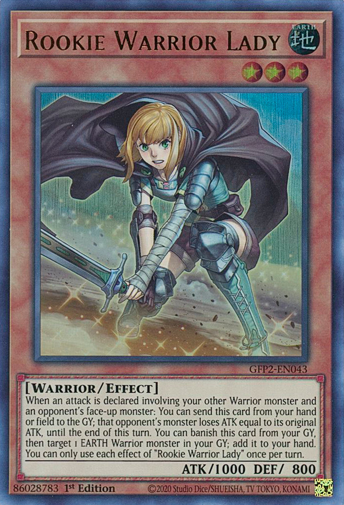 Rookie Warrior Lady [GFP2-EN043] Ultra Rare | Arkham Games and Comics
