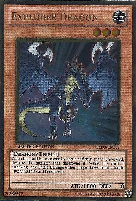 Exploder Dragon [GLD3-EN012] Gold Rare | Arkham Games and Comics