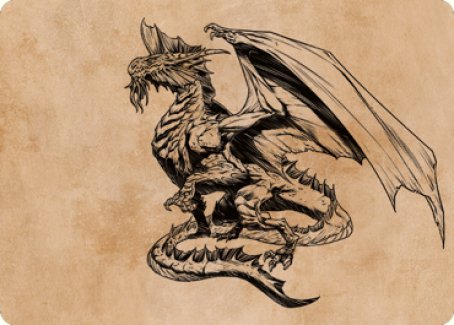 Ancient Silver Dragon Art Card (47) [Commander Legends: Battle for Baldur's Gate Art Series] | Arkham Games and Comics