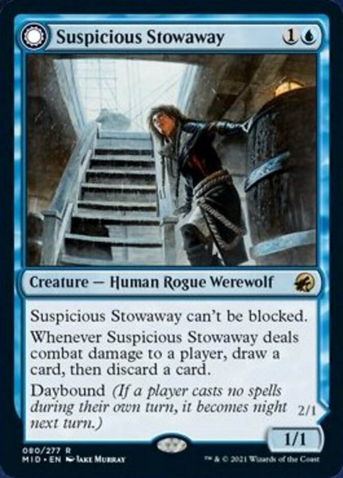 Suspicious Stowaway // Seafaring Werewolf [Innistrad: Midnight Hunt] | Arkham Games and Comics