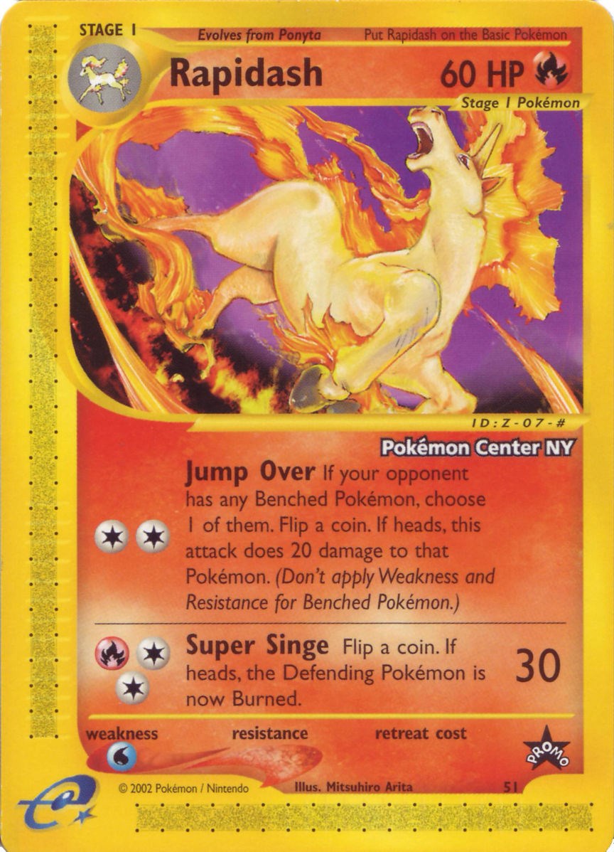 Rapidash (51) (Pokemon Center NY Promo) [Wizards of the Coast: Black Star Promos] | Arkham Games and Comics