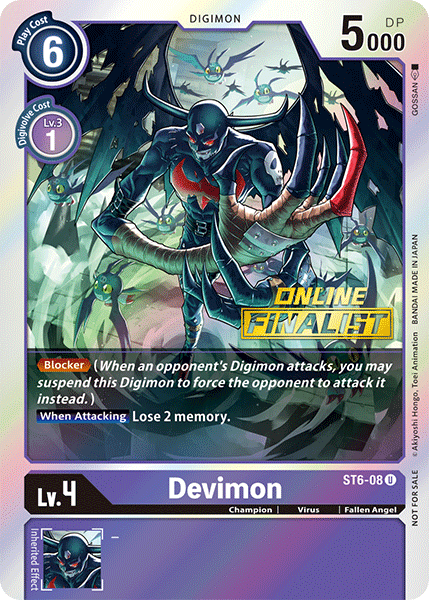 Devimon [ST6-08] (Online Finalist) [Starter Deck: Venomous Violet Promos] | Arkham Games and Comics