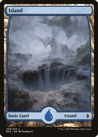 Island (259) - Full Art [Battle for Zendikar] | Arkham Games and Comics