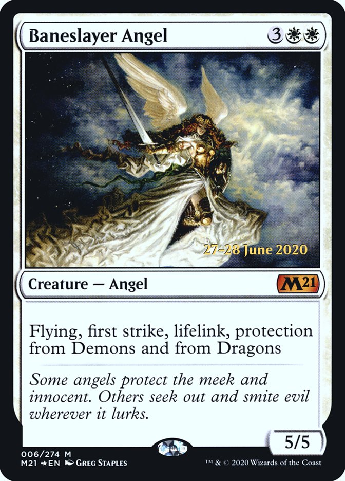 Baneslayer Angel  [Core Set 2021 Prerelease Promos] | Arkham Games and Comics