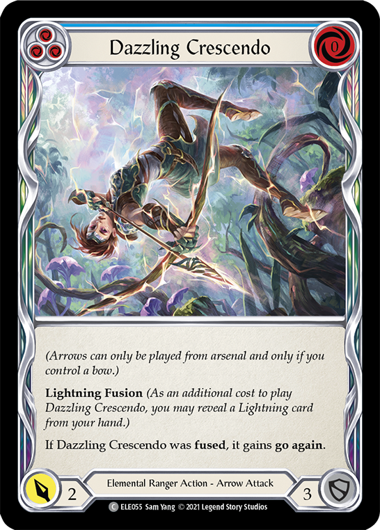 Dazzling Crescendo (Blue) [ELE055] (Tales of Aria)  1st Edition Rainbow Foil | Arkham Games and Comics