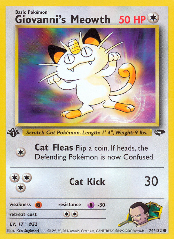 Giovanni's Meowth (74/132) [Gym Challenge 1st Edition] | Arkham Games and Comics