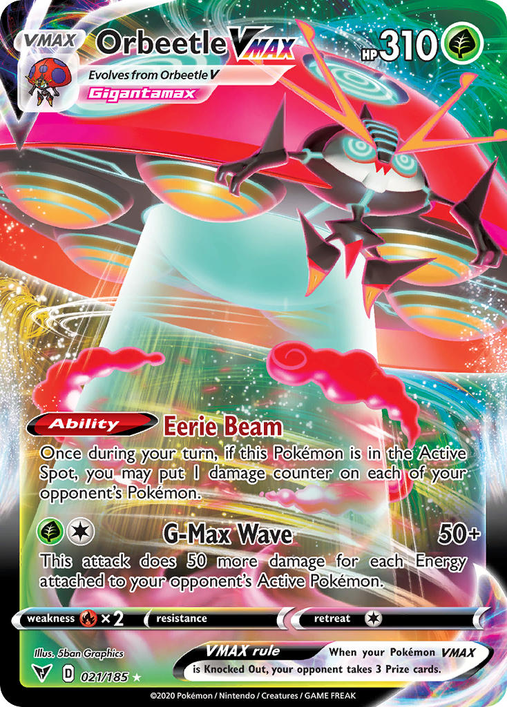 Orbeetle VMAX (021/185) [Sword & Shield: Vivid Voltage] | Arkham Games and Comics