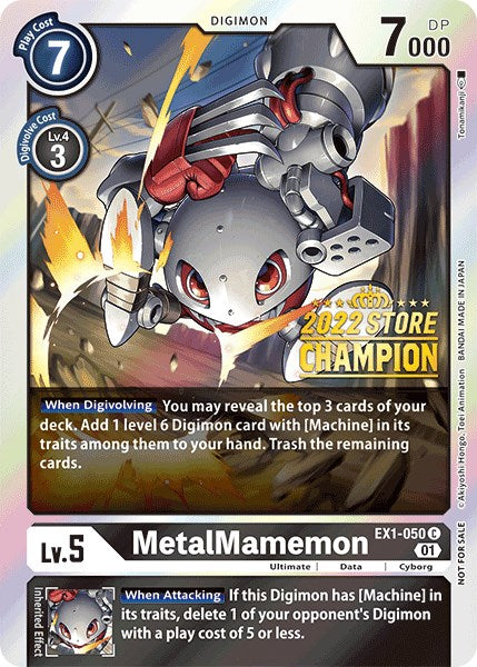 MetalMamemon [EX1-050] (2022 Store Champion) [Classic Collection Promos] | Arkham Games and Comics