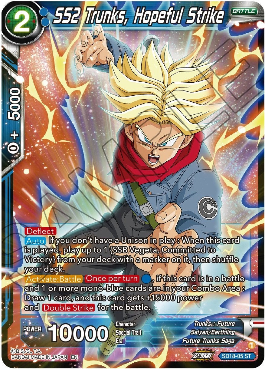 SS2 Trunks, Hopeful Strike (SD18-05) [Dawn of the Z-Legends] | Arkham Games and Comics