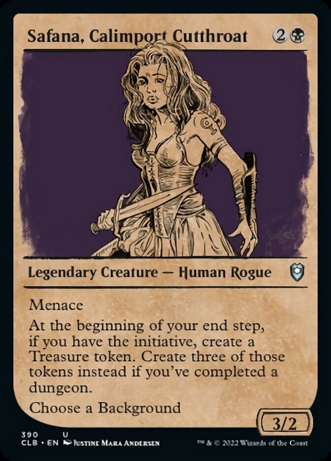 Safana, Calimport Cutthroat (Showcase) [Commander Legends: Battle for Baldur's Gate] | Arkham Games and Comics