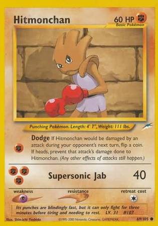 Hitmonchan (69/105) [Neo Destiny Unlimited] | Arkham Games and Comics