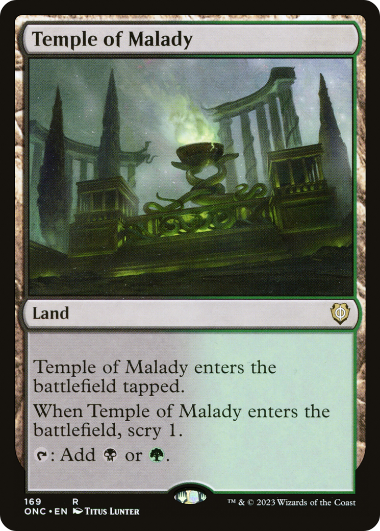 Temple of Malady [Phyrexia: All Will Be One Commander] | Arkham Games and Comics