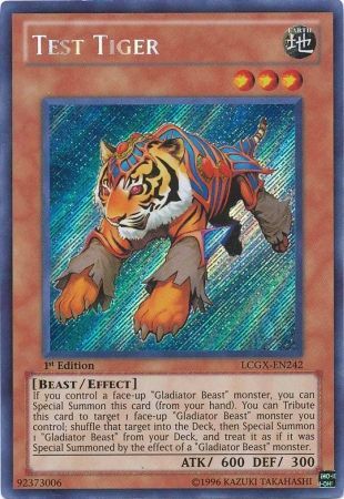 Test Tiger [LCGX-EN242] Secret Rare | Arkham Games and Comics