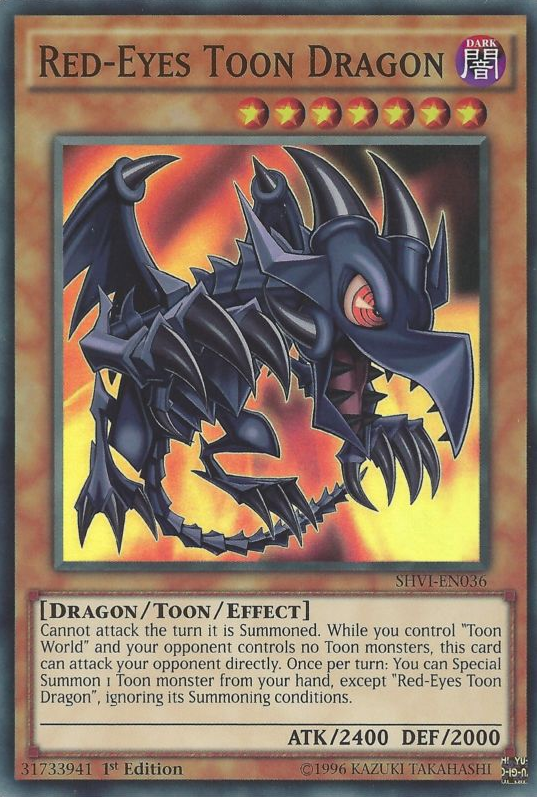 Red-Eyes Toon Dragon [SHVI-EN036] Super Rare | Arkham Games and Comics