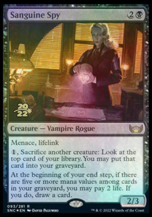 Sanguine Spy [Streets of New Capenna Prerelease Promos] | Arkham Games and Comics