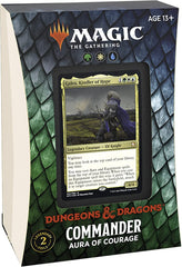 Adventures in the Forgotten Realms Aura of Courage Commander Deck Green/White/Blue | Arkham Games and Comics