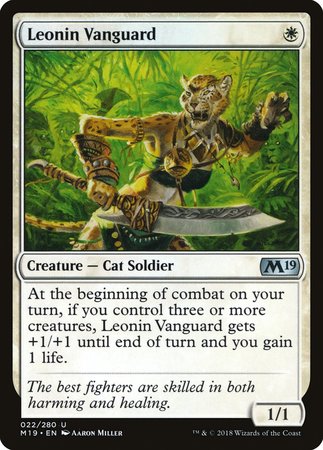 Leonin Vanguard [Core Set 2019] | Arkham Games and Comics