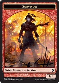 Survivor // Myr (023) Double-sided Token [Commander 2018 Tokens] | Arkham Games and Comics