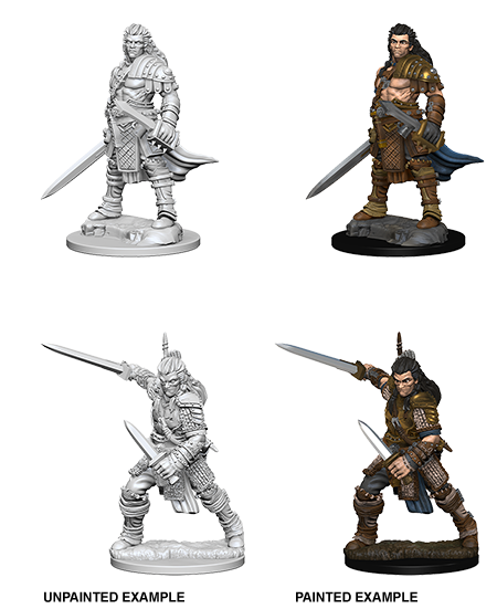 Pathfinder Deep Cuts Unpainted Miniature: Human Male Fighter | Arkham Games and Comics