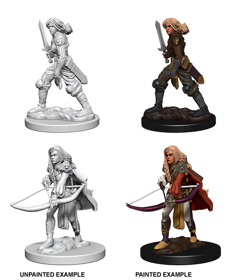 Pathfinder Deep Cuts Unpainted Minis: Human Female Fighter | Arkham Games and Comics