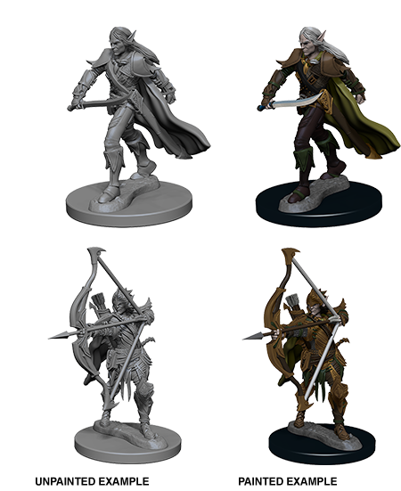 Pathfinder Deep Cuts Unpainted Miniatures: Elf Male Fighter | Arkham Games and Comics