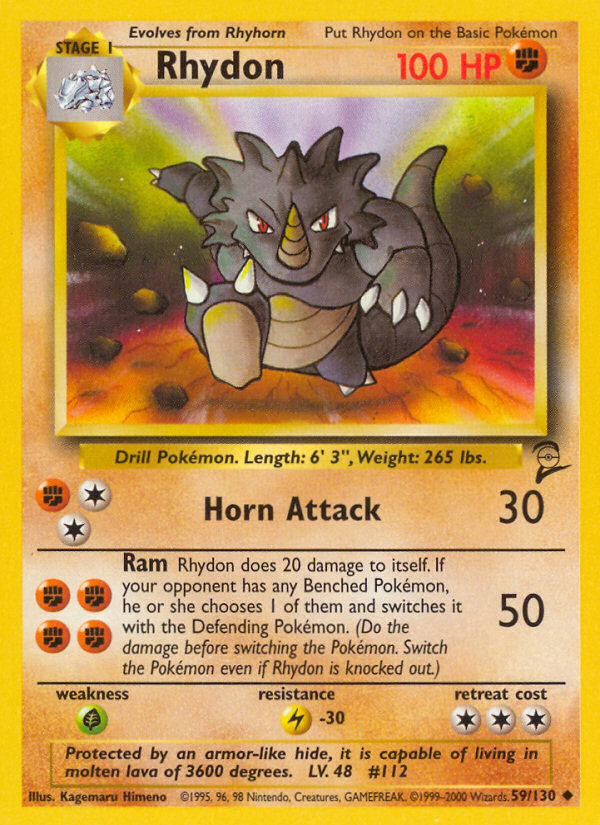 Rhydon (59/130) [Base Set 2] | Arkham Games and Comics