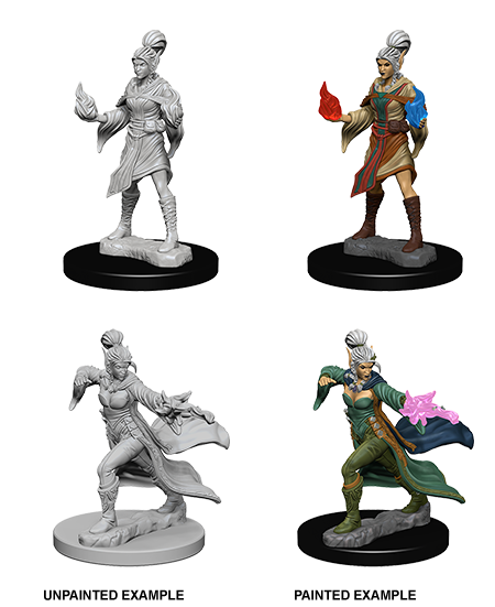 Pathfinder Deep Cuts Unpainted Minis: Elf Female Sorcerer | Arkham Games and Comics